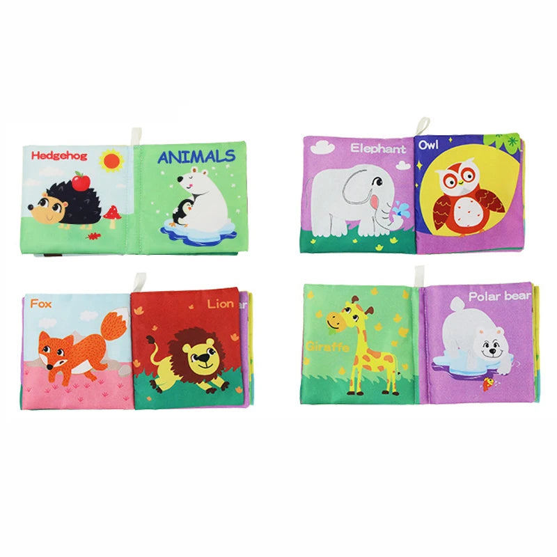 Baby Soft Cloth Book 0-36M Early Learning Toy Parent-child Interactive Montessori Puppet Educational Toy for Boy Girl Kids Gift