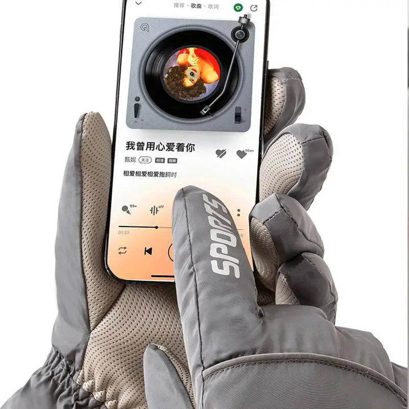 Men Winter Waterproof Cycling Gloves Outdoor Sports Running Motorcycle