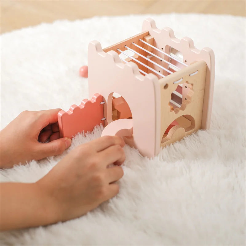 Baby Wooden Musical Instruments Montessori Toys Kids Bear Percussion Xylophone Rain Sound Pipe Music Shaker Early Education Toys