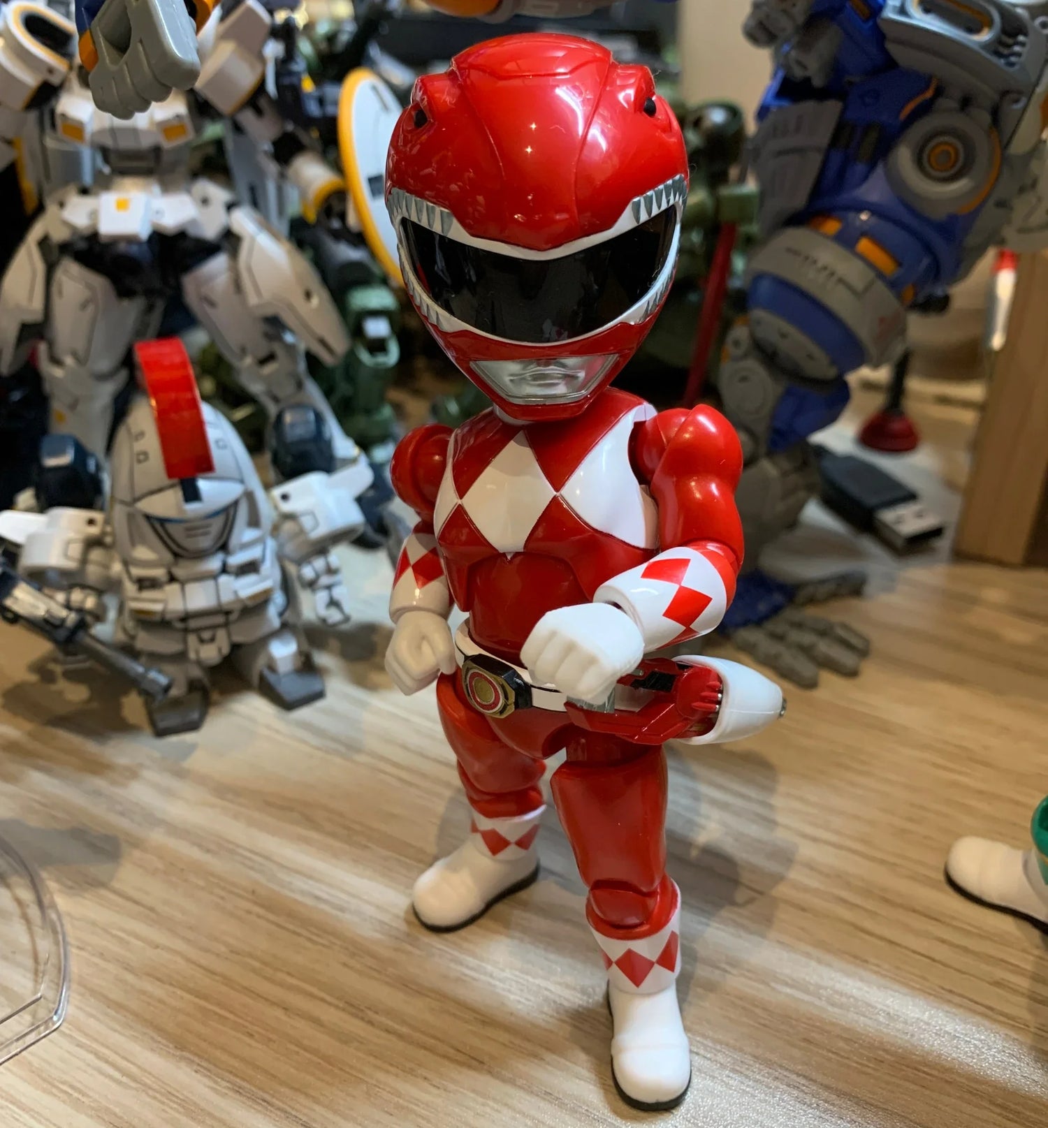 Hasbro Power Rangers Dino Fury Red Ranger Limited Edtion Q Version Action Figure Collectible Toys Chirstmas Gift 500398