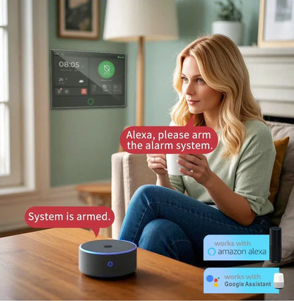WiFi 4G Smart Home Alarm System Wireless Security with Door Motion Sensor for Burglar Protection Smart Life Tuya App Control