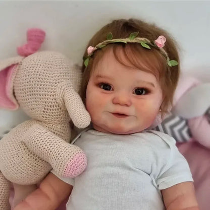 48CM Reborn Baby Girl Doll Popular Maddie with Hand-Root Hair Soft Cuddle Handmade Real Looking Baby Dolls Muñecas Bebes Reborns