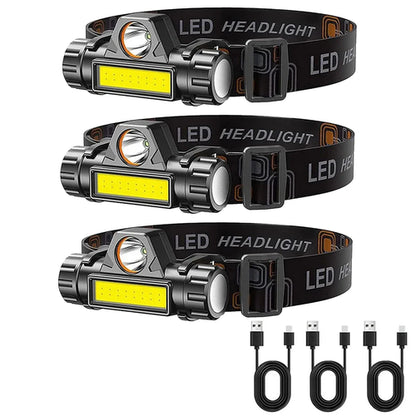 1-5PCS Rechargeable COB LED Headlamp Strong Magnetic Powerful