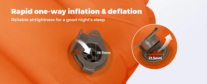 FLEXTAILGEAR ZERO MATTRESS MUMMY - Insulated Sleeping Pad with 6.0 / 5.6 R-Value, Ultralight Inflatable Camping Mat
