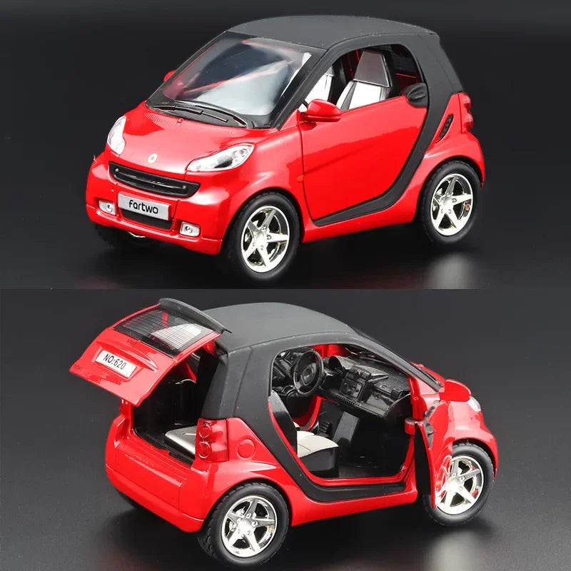 1:32 Mercedes-Benz SMART Miniatures Alloy Diecast Model Car Model Sound &amp; Light Toys For Kids Cute and Compact Christmas Gifts