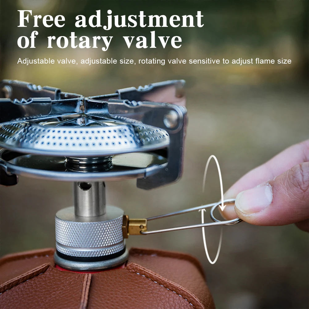 Portable Outdoor Camping Gas Stove with Adjustable Flame Small