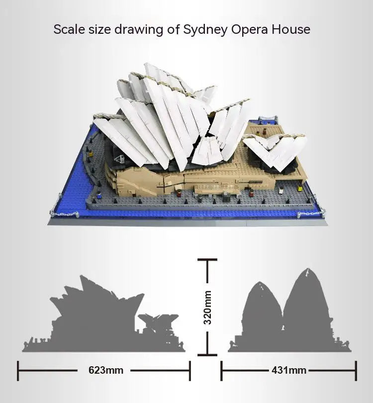 Famous Architecture Australia Sydney Opera House City Model Building Blocks Bricks Christmas Gifts Birthday Toys