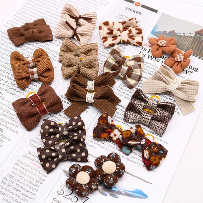 Dog Hair Bow Rubber Bands 10 pcs