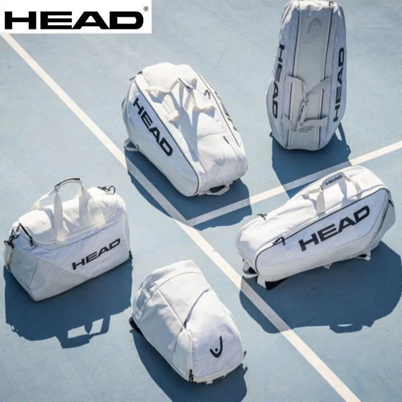 HEAD Tennis Racket Bag Large Capacity for 12 Pieces Simple Fashion Tennis Racket Bag Badminton Backpack Portable Racket Bag