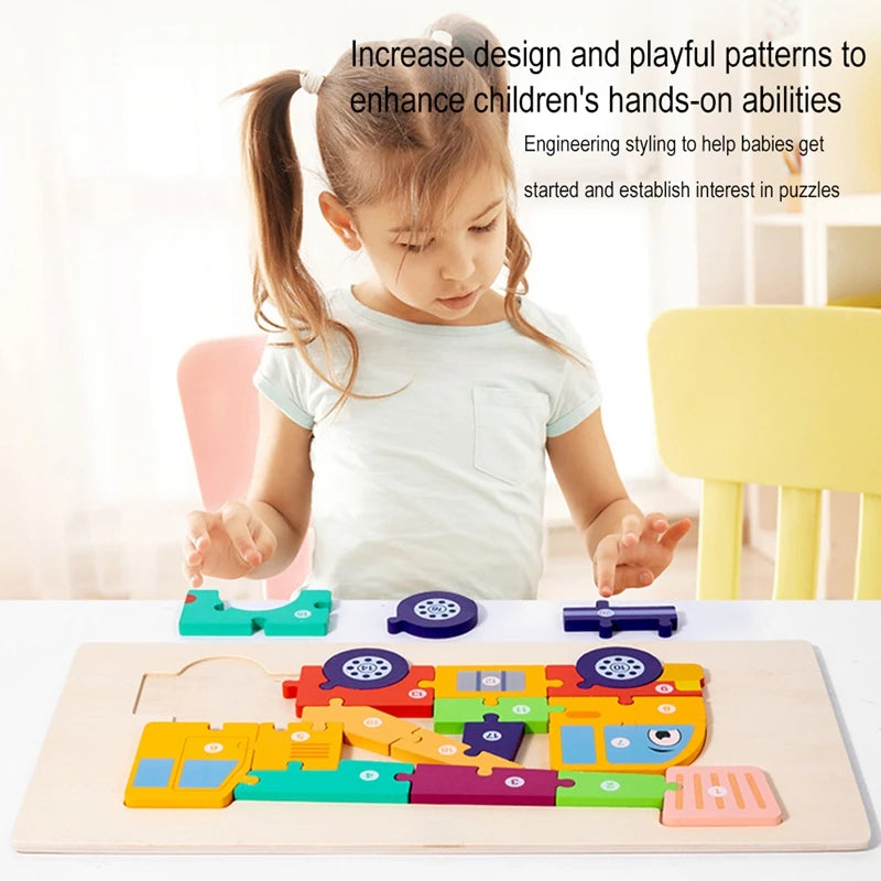 Baby Puzzle Toys Name Puzzle With Animals Sorter Early Learning Wooden Jigsaw Alphabet Puzzles Preschool Educational Infant Gift