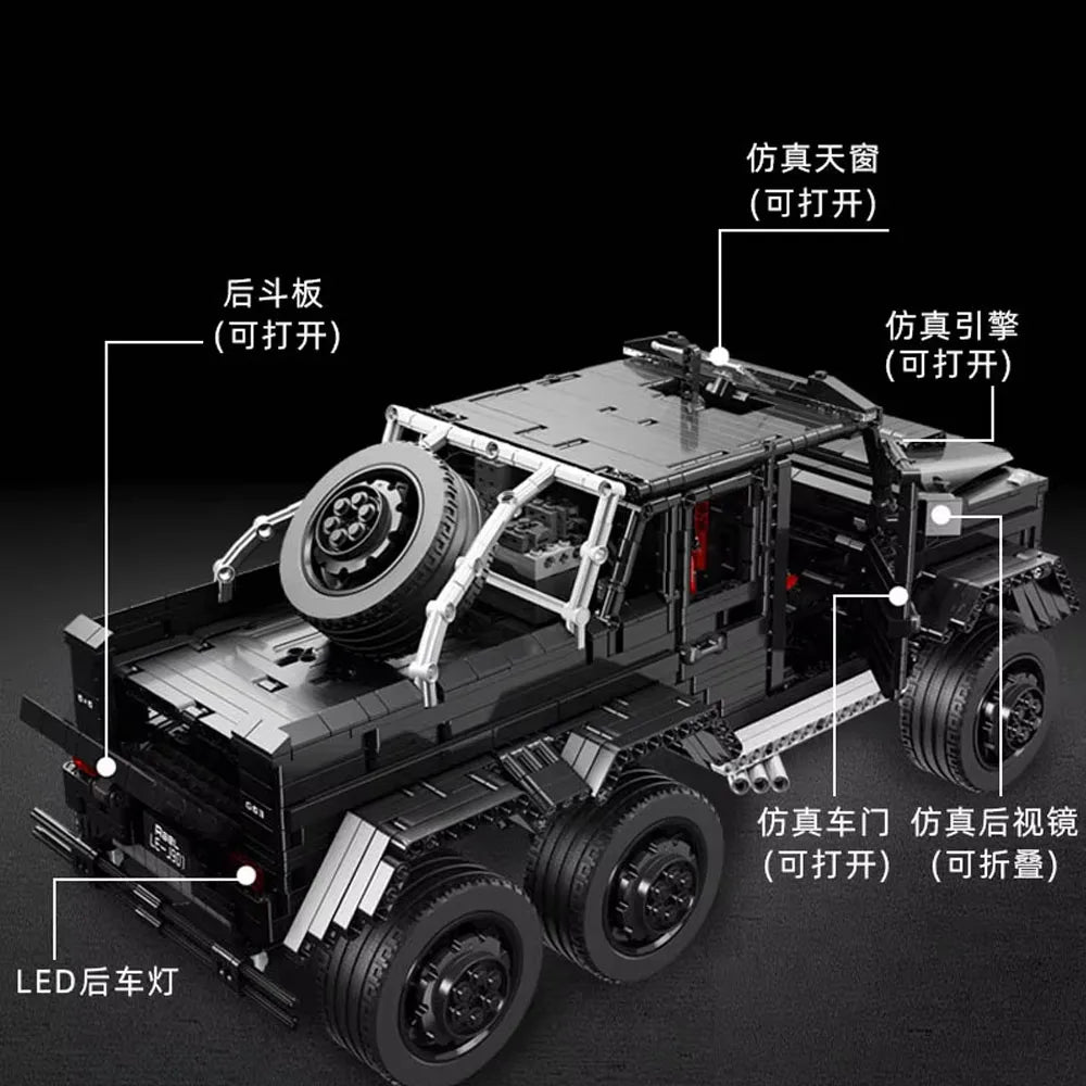 IN STOCK MOC 1:8 Technical  Off-road Vehicle G63 Building Blocks Bricks Assembling Model Toys for Children Gift Set 3300pcs