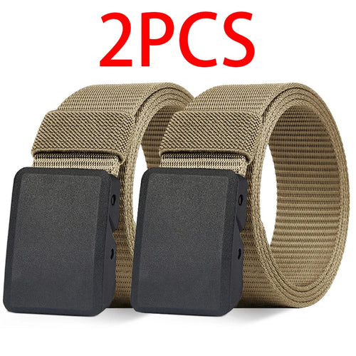 2PC Military Automatic Buckle Nylon Belt Outdoor Hunting