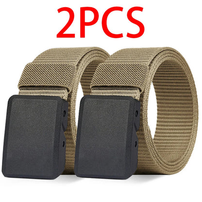2PC Military Automatic Buckle Nylon Belt Outdoor Hunting