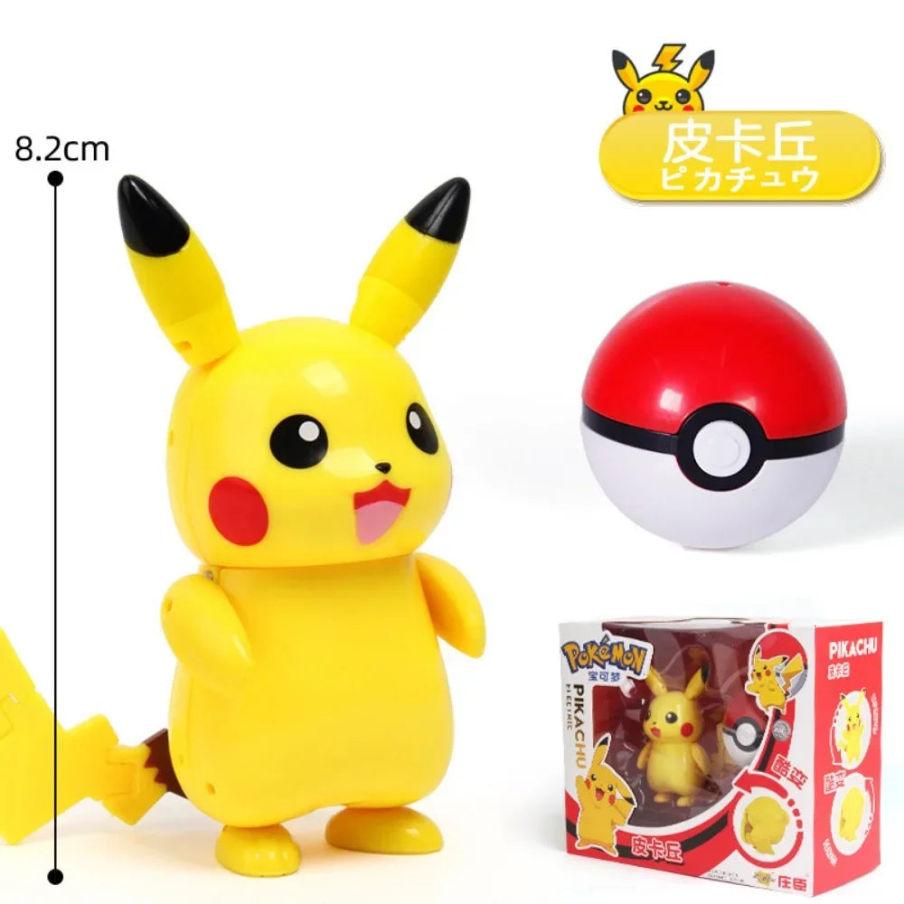 Genuine Pokemon Pikachu Mewtwo Blastoise Venusaur Gyarados Solgaleo Lunala Ball Figurine Doll Transformation Toy Birthdays Gift