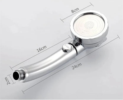 Shower Head Adjustable Water Saving Shower Head 3 Mode Water High Pressure Head With Stop Button