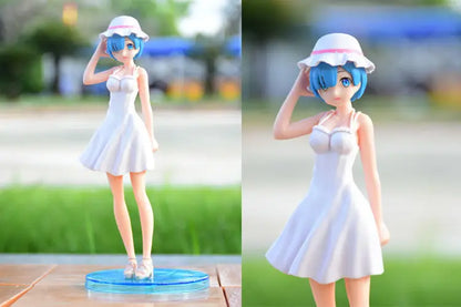 6 style  17cm Anime beautiful girl Figure white hair Emily  Action Figures Collection PVC Model Doll Toys