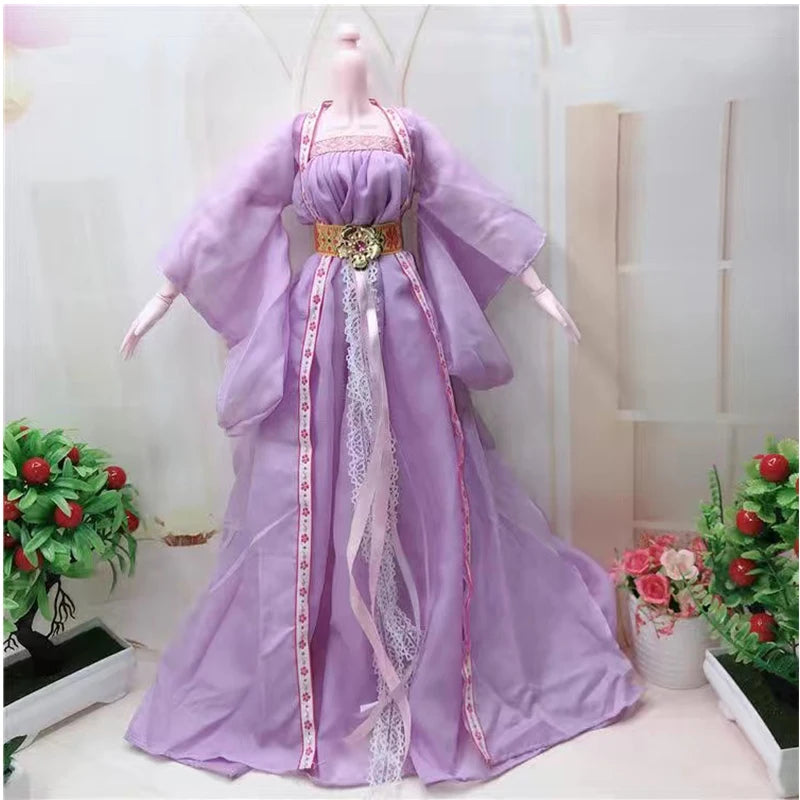 1/3 BJD Dolls Hanfu Clothes Chinese Traditional Costume for 60cm Princess Doll Long Skirt Fairy Dress Accessories Toys Gift Toys