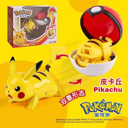 Genuine Pokemon Pikachu Mewtwo Blastoise Venusaur Gyarados Solgaleo Lunala Ball Figurine Doll Transformation Toy Birthdays Gift