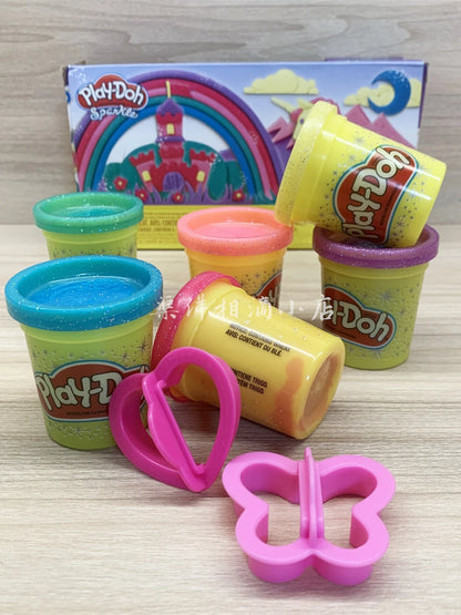 Hasbro Play-Doh Sparkle 6 Sparkle Clay Tool Set Children&