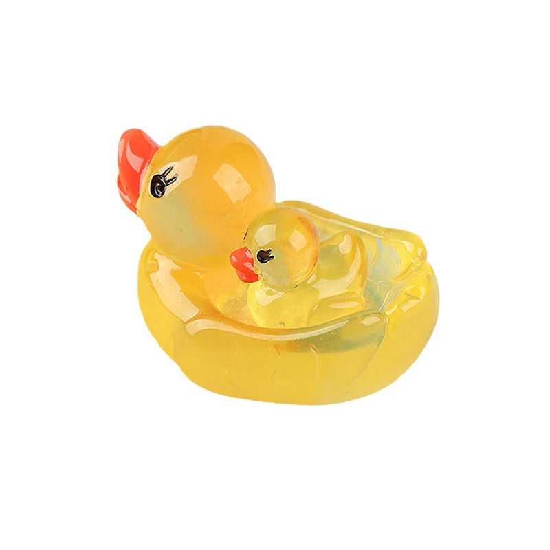 2pcs Luminous Duck Floating Animal Duck Floating Flashing In The Water Rubber Duck Baby Kids Bath Shower Toy Gift