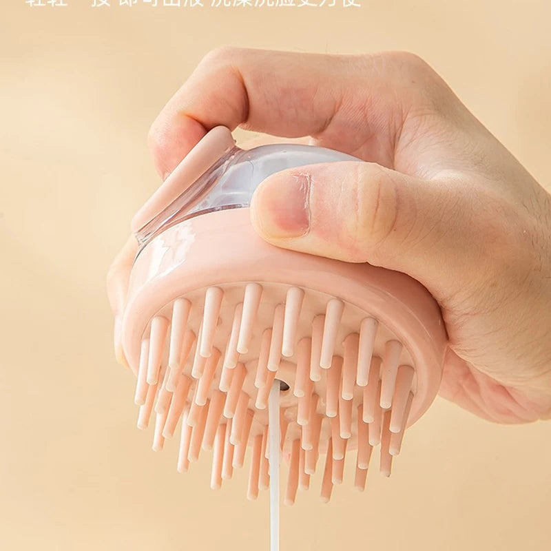 Pet Shower Brush with Soap Dispenser