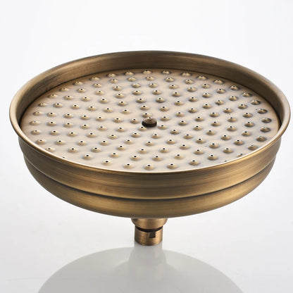 8 inch Round Shower Head Antique Brass Rainfall Shower Head Bathroom Shower Faucet Shower head Spray Shower Arm