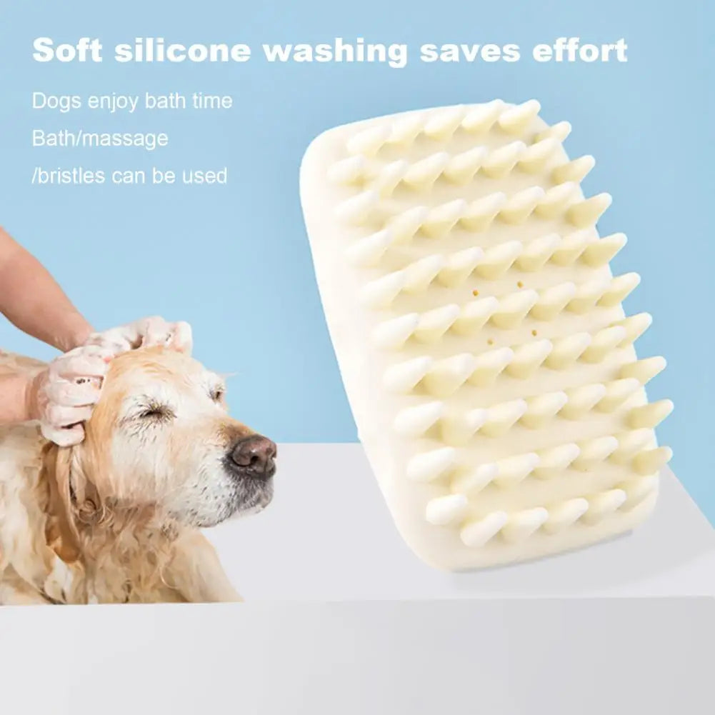 Pet Brush with Soap Dispenser Dog Grooming Brush with Shampoo Container 2-in-1 Pet Bath Brush Massage Comb for Dogs for Supplies