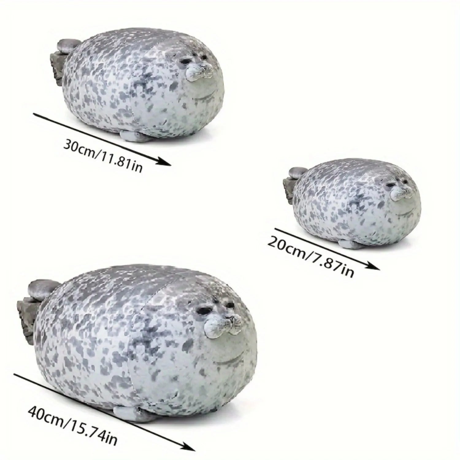 1Pcs Chubby Seal Plush Toy, Soft Plush Pillow, Cute Home Decoration, Perfect Gift for New Year and Christmas