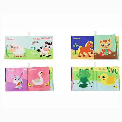 Baby Soft Cloth Book 0-36M Early Learning Toy Parent-child Interactive Montessori Puppet Educational Toy for Boy Girl Kids Gift