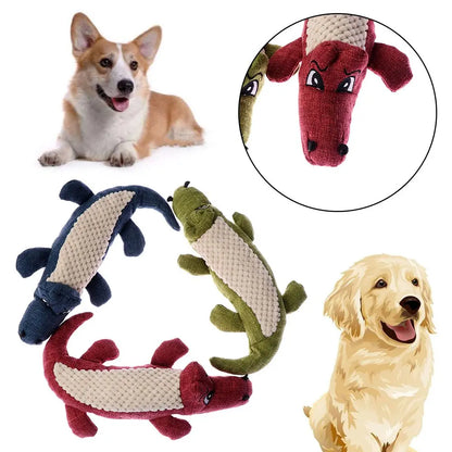 Pet Dog Toy Linen Plush Crocodile