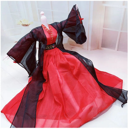 1/3 BJD Dolls Hanfu Clothes Chinese Traditional Costume for 60cm Princess Doll Long Skirt Fairy Dress Accessories Toys Gift Toys