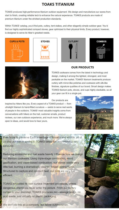 TOAKS Titanium 550ml Pot POT-550-L Ultralight Version Cup 0.3mm, Outdoor Camping Mug with Lid and Foldable Handle 550ml 72g