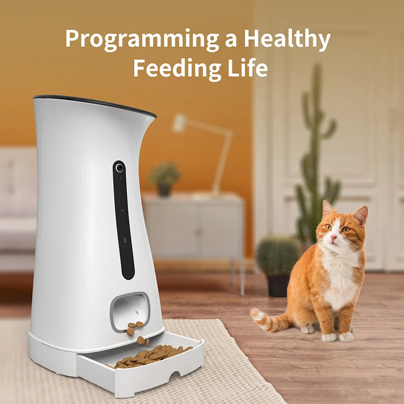 Cats Dogs 7.5L Food Bowl Tuya Smart life Wifi Automatic Smart Video Pet Feeder With Coice Recording Wifi Remote Control