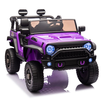 24V Two-Seater Kids Ride On Truck Car W/Parents Control,200w*2,Seat width 20.28in,Four-wheel Suspension,LED Lights Kids Ride Toy