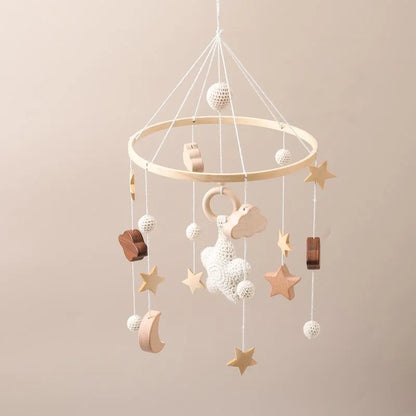 Baby Rattle Toy 0-12 Months Wooden Mobile On The Bed Newborn Music Box Bed Bell Hanging Toys Holder Bracket Infant Crib Boy Toys