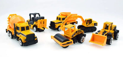 1Pc Children Car Toys Alloy Fire Truck Police Car Excavator Diecast Construction Engineering Vehicle Toys For Boys Gift