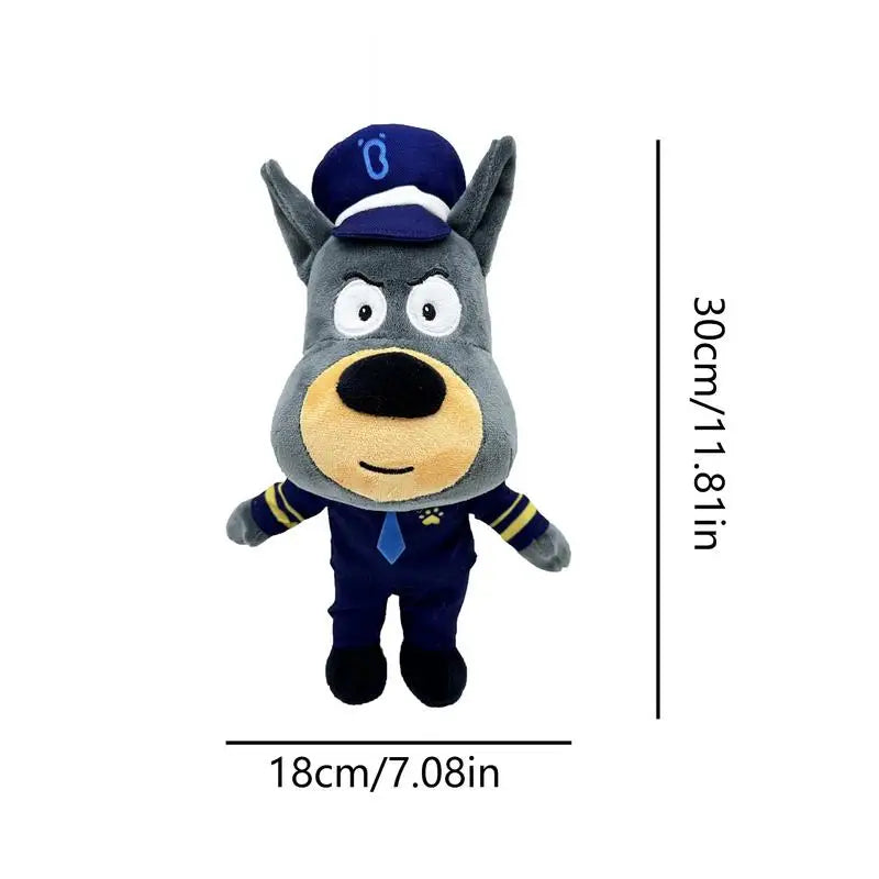 30cm Sheriff Labrador Dog Plush Toy Stuffed Animal Anime Security Sergeant Labrador Wolf Dog Police Officer Doll Soft Toys Gifts