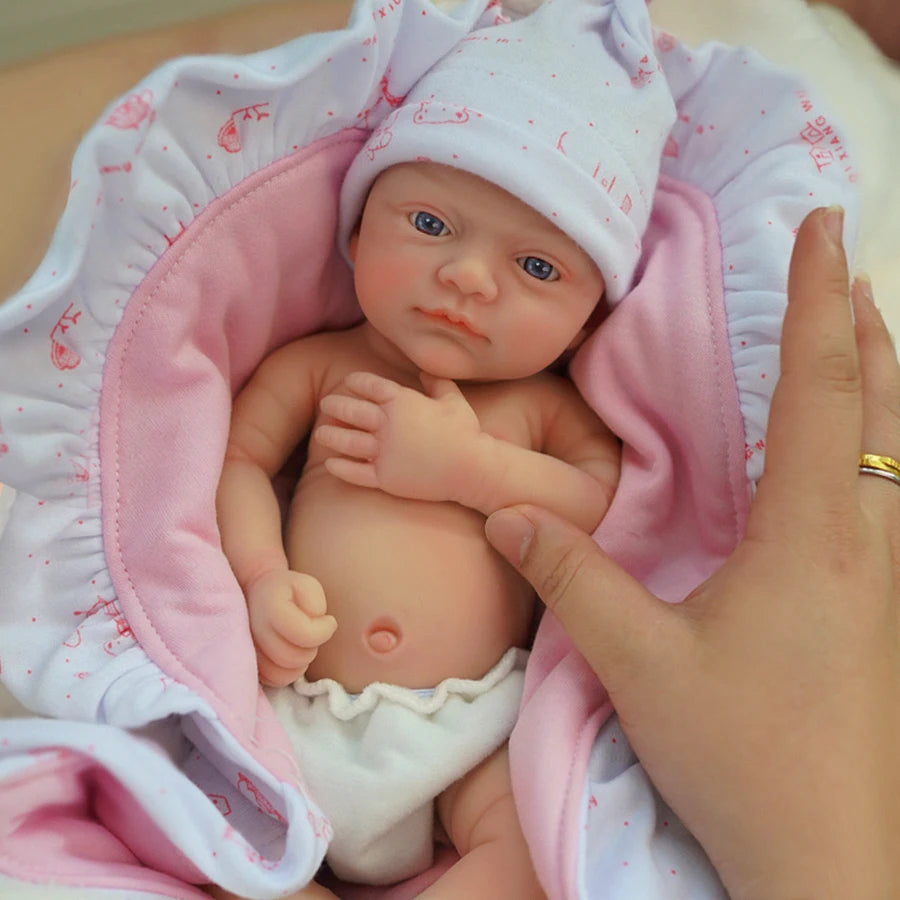 12&quot;  Micro Preemie Full Body Silicone Baby Doll Boy &quot;Toby&quot; &amp; Girl &quot;Luna&quot; Lifelike Reborn Doll Surprice Children Anti-Stress