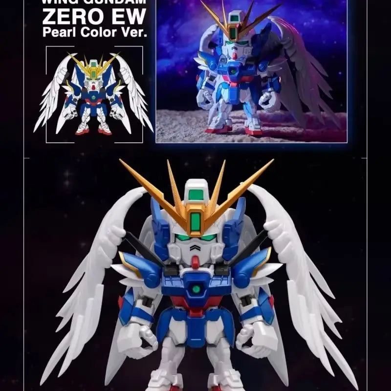 Bandai Blind Box Original Wing Zero Ew Qmsv-Mini Seriestrendy Figurine Box Action Figure Model Toy For Childrens Christmas Gifts