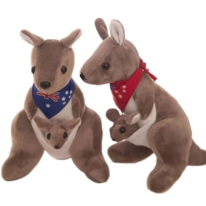 28CM Australian Kangaroo Plush Toy Kangaroo Baby Creative Mother-Child Cute Doll Festive Gift For Children&