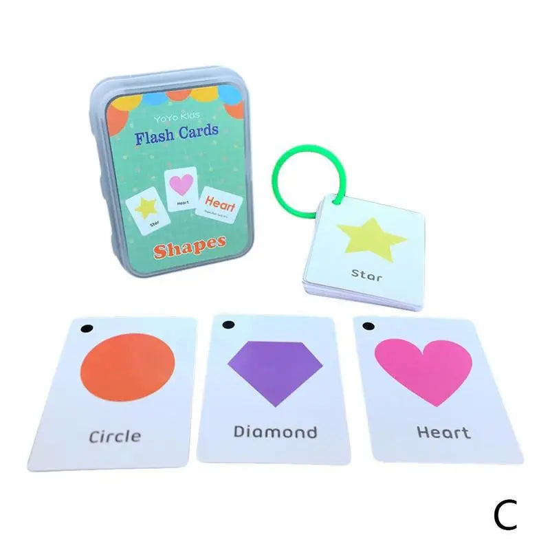 English Words Learning Flashcards for Kids 3-6 Years Reading Enlightenment Cards Educational Toys Montessori Teaching Aids