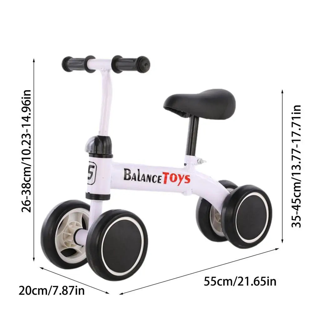 Children Bicycle 4 Wheel Baby Walker Baby Balance Bike Kids Scooter Baby Stroller For 1-6 Years Old Outdoor Ride-on Toys