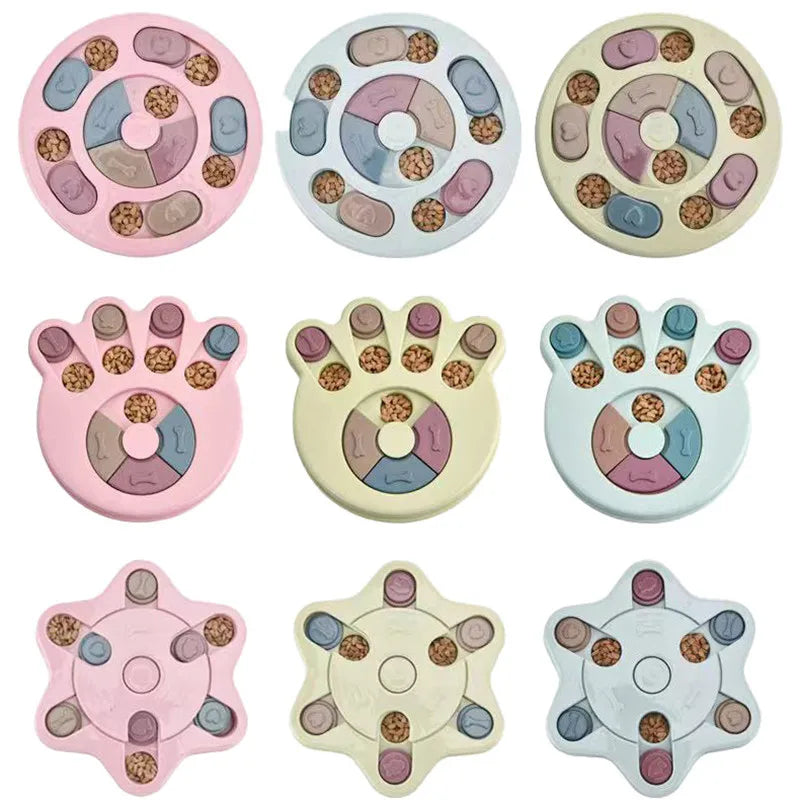 Pet Supplies Cat Dog Turntable Eating Anti-choking Food Puzzle Feeding Interactive Toy Slow Food Tray