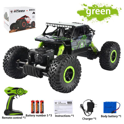 Remote Controlled Monster Truck, 2.4GHz 4WD Off-road RockTracked Vehicle, 1:16 All Terrain Rechargeable Electric Toy  Gifts