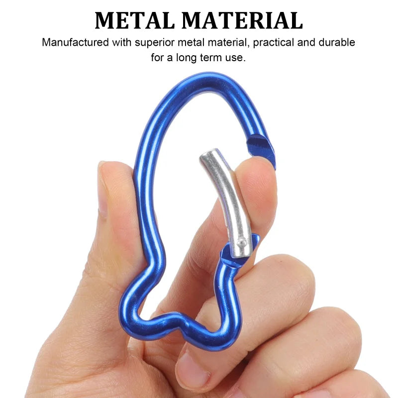 10 Pcs Climbing Carabiner Key Chain Clip Mini Sports Outdoor Survival Gear Camping Hooks Professional Travel