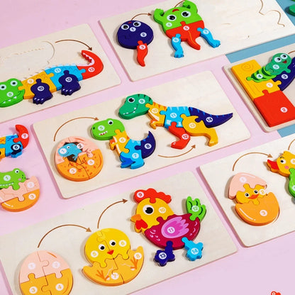 Baby Puzzle Toys Name Puzzle With Animals Sorter Early Learning Wooden Jigsaw Alphabet Puzzles Preschool Educational Infant Gift