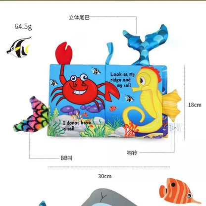 Baby Cloth Book Toys Animals Soft Learning Educational Toys For Babies Development montessori Sensory Books Baby Toys 0 12 Month