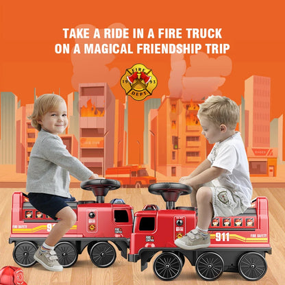 Electric Ride On Car Kids Toy Electric Locomotive 2In1 Multifunctional Engine Truck Diecast Educational Game Children Gift