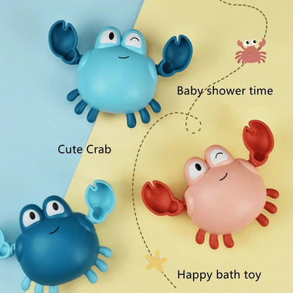 Funny Baby Water Toys Bath Crab Cartoon Animal Chain Clockwork Swimming Pool Bathing Toys Shower Toy for Children Gift