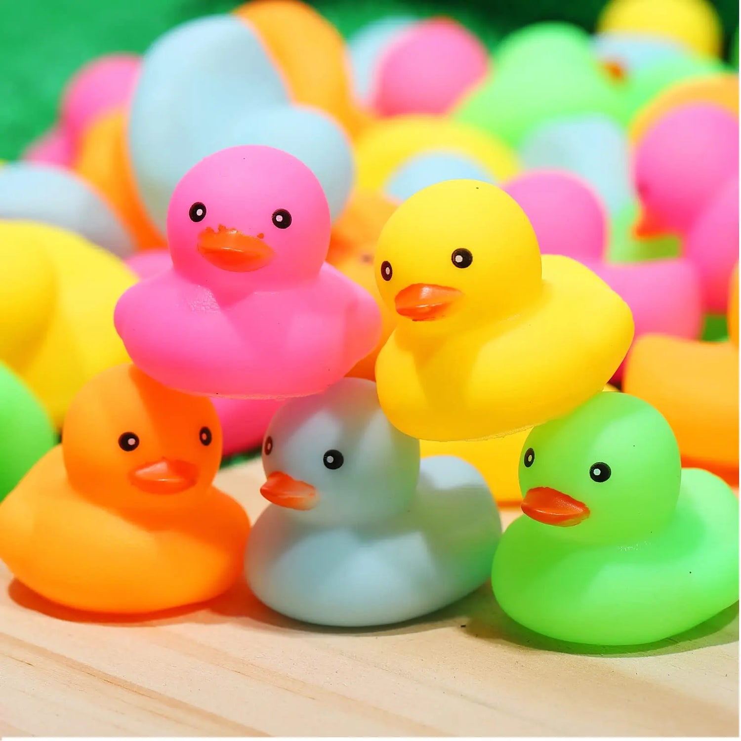 12/24/36/72 Pack Multicolor Mini Rubber Duck Bath Toy Colored Little Ducks